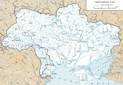 Детальная карта рек Украины.
